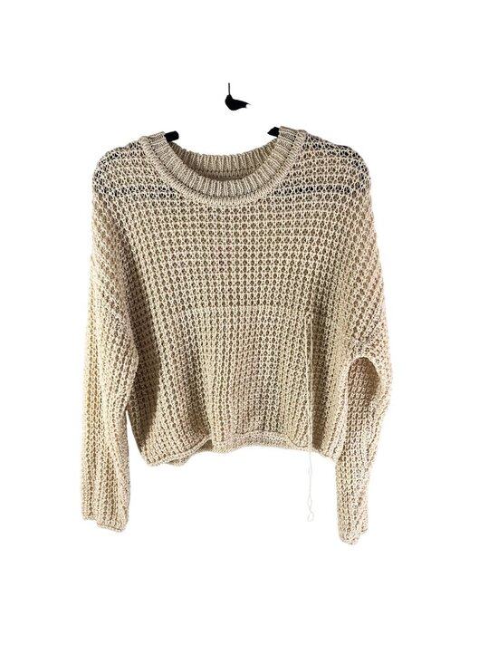 Blu Pepper Sweaters - Blu Pepper Womens Sweater Open Knit Cropped Cover Up Festival Boho Beige M